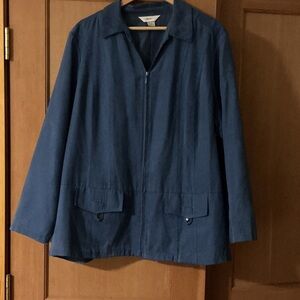 CJ Banks Royal Blue Zip front jacket